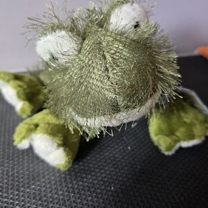 GANZ Olive Green Plush Frog Small Pet Toy